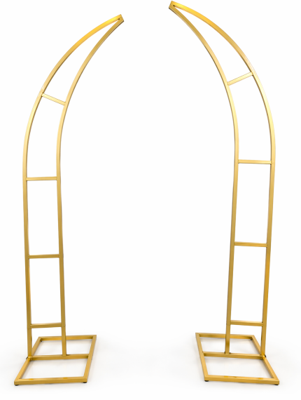 İkili Yarım Ay Tag Standı – Gold Metal Yarım Ay Arka Fon