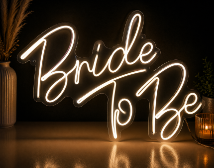Bride To Be Neon Yazı Led Tabela 45x75 cm – 3 mm Pleksi Işıklı Bekarlığa Veda Parti Dekoru