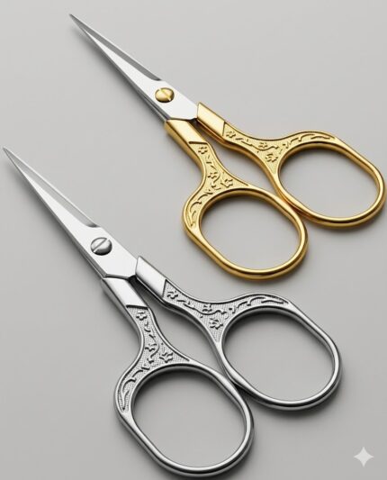 Desenli Makas – Gold & Gümüş Renk Paslanmaz Çelik Çok Amaçlı Makas