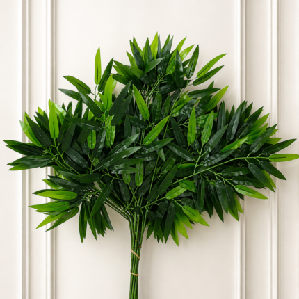 12’li Yapay Yeşillik – Dekoratif Yeşil Bitki Seti, Duvar ve Organizasyon Süsü