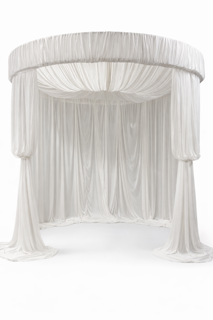 Gazebo Demiri ve Tül Perdesi Seti – Şık ve Dayanıklı Bahçe & Organizasyon Dekoru